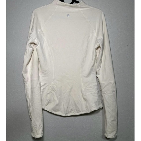 Lululemon Jacket Womens Size 4 Off White Reversible Perforated Zip Up Athletic Y - Picture 4 of 6